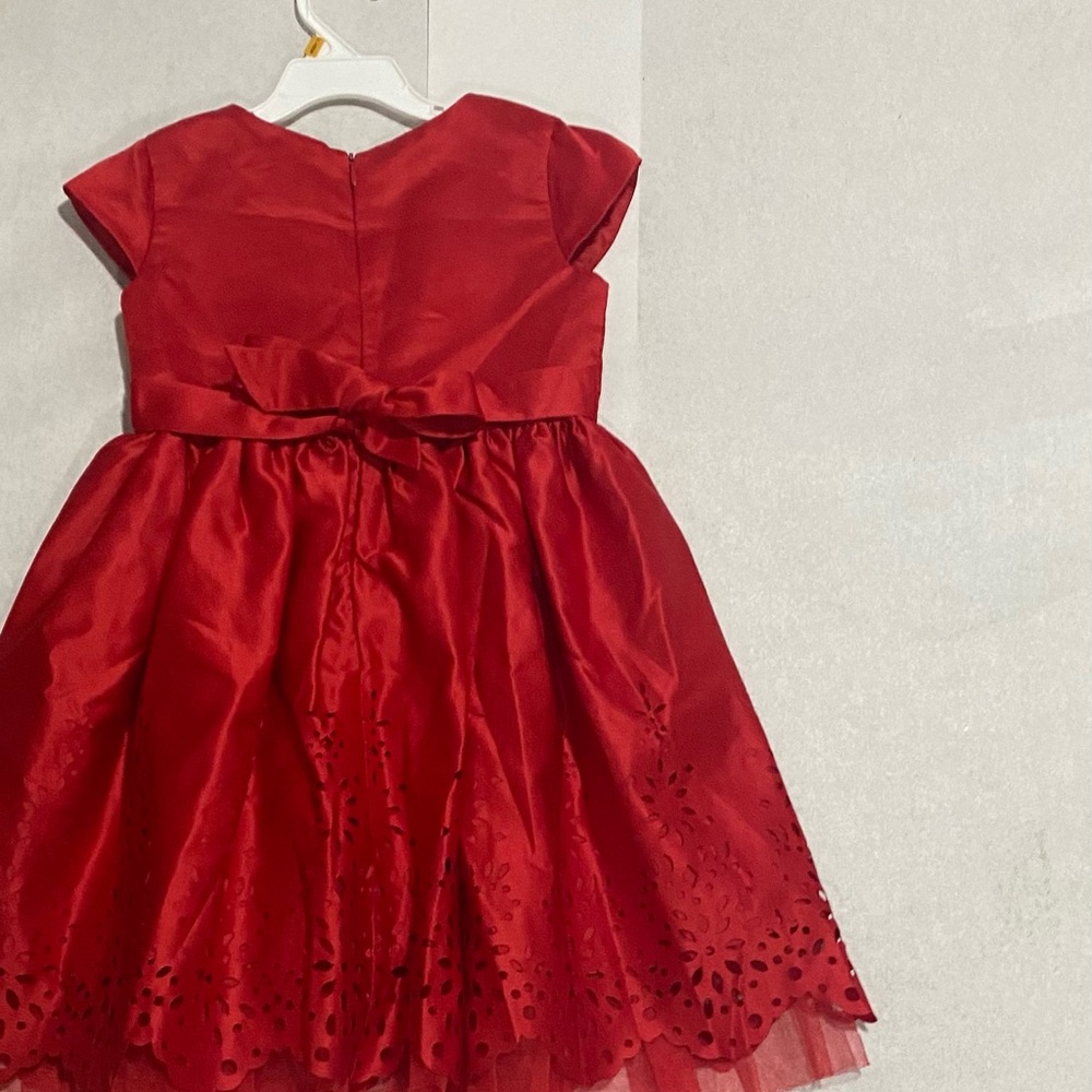 Sweet Heart Rose Size 6 Kids Red Short Sleeve Dress Girls Excellent Condition - Picture 3 of 10